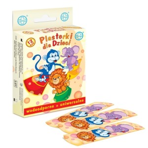 Plaster z opatrunkiem TESTEO WODOODPORNY dziecięcy 72x19mm 12szt.