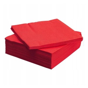 Serwetki dwuwarstwowe 33x33 CLARINA czerwone 250szt. /AKU5718/