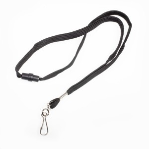 Smycz do identyfikatorów OPUS O.LANYARD 4 z karabińczykiem czarna 10szt. /404193/