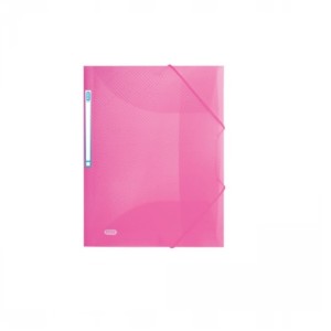Teczka z gumką A4/40mm 24x32cm ELBA urban przezroczysta różowa /400104374/