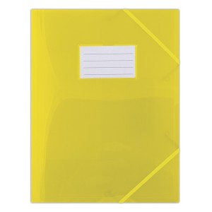 Teczka z gumką na rogach A4 PP DONAU 480mic z identyfikatorem półtransparentna żółta 1szt. /8568001PL-11/