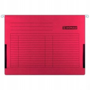 Teczka zawieszkowa A4 z boczkami i szyldzikiem czerwona spiral 25szt. 230G SPIRAL /950504/