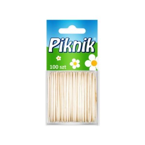 Wykałaczki drewniane 65mm PIKNIK ECO w woreczku 100szt. /4019/