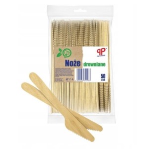 Sztućce drewniane noże 16,5cm 50szt. /8571044208/
