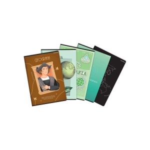 Zeszyt tematyczny A5/60 kratka z marginesem 70g posiada adresówkę okładka laminowana geografia TOP 2000 MEGAMIX mix wzorów i kolorów 1szt. /400168980/