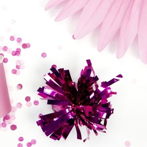 Ciężarek do balonów 7cm 130g owinięty folią ciemny różowy 1szt. /CZ1-006/