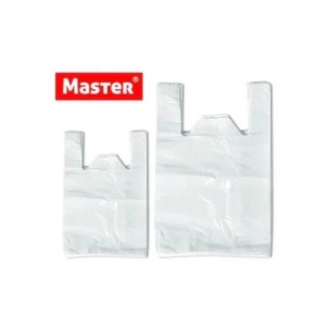 Reklamówki foliowe jednorazowe HDPE 30X55 13 µm MASTER biała 150szt. /S-123B/