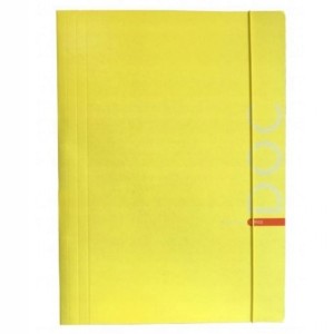 Teczka z gumką A4+ lakierowana 350g FLUO żółta 1szt. /1902/