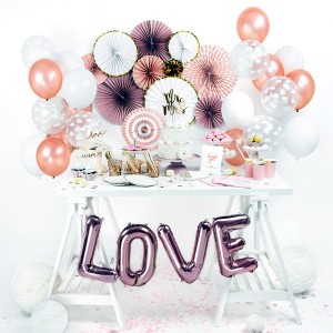 Balony 30cm PARTYDECO STRONG METALLIC METALICZNE jasne czerwone/METALLIC ROSE GOLD 1szt. /SB14M-019R/
