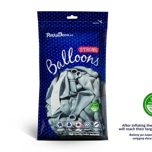 Balony 30cm PARTYDECO STRONG PASTEL BARDZO jasne niebieskie/PASTEL LIGHT MISTY BLUE 1szt. /SB14P-093J/