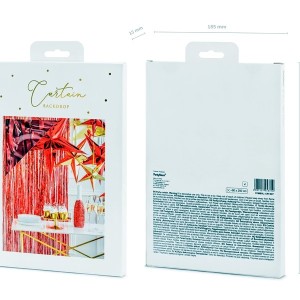 Kurtyna 250x90cm PARTYDECO czerwona 1szt. /CRT-007/