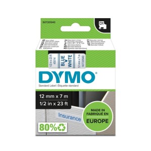 Taśma DYMO 12 mm/7m niebiesko-biała /S0720540/