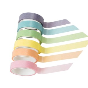 Taśma klejąca/dekoracyjna 1,0cm x 3m MESHU MACARON 6szt. /327383 MES/