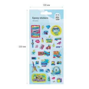 Naklejki 10x22cm MESHU 90th Party 35 naklejek