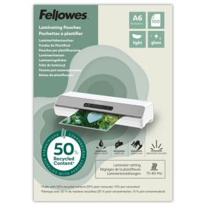 Folia do laminowania A6 111x154mm 80mic FELLOWES LIGHT błyszcząca 100szt. /100143441/