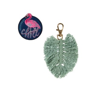 Zestaw zawieszek doPlecaka coocazoo colour up z karabińczykiem i rzepem flamingo 2szt. /002114520000/