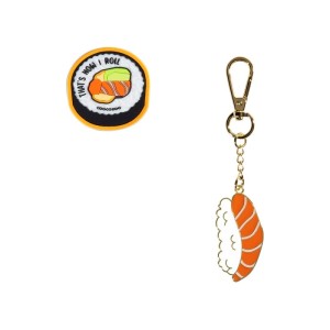 Zestaw zawieszek doPlecaka coocazoo colour up z karabińczykiem i rzepem sushi love 2szt. /002115480000/