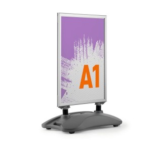 Potykacz reklamowy A1 rama srebrna DURABLE HEAVY BASE OUTDOOR 1szt. /506723/