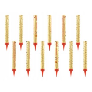 Fontanna na tort 12cm PARTYDECO z nadrukiem w gwiazdki złota 12szt. | /FT1-12-12/