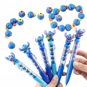 Długopis z kulkami do bransoletki  JELLY PENS STITCH wkład czarny 1szt. /W106/