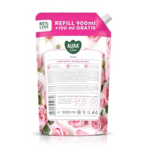 Mydło w płynie 1,0L BISPOL AURA CARE ROSE zapach różany zapas 1szt. /AHS-002-001/