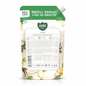Mydło w płynie 1,0L BISPOL AURA CARE VANILLA zapach waniliowya zapas 1szt. /AHS-002-003/