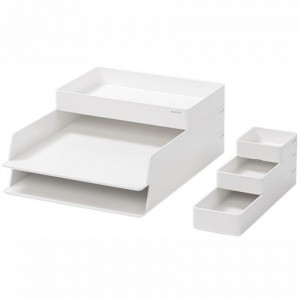 Zestaw organizacyjny DELI NUSIGN ENS001 6 elementów biały /ENS001-WH/