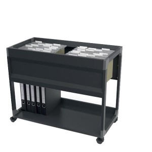 Wózek na teczki zawieszkowe SYSTEM FILE TROLLEY MULTI na 100 teczek czarny /378501/
