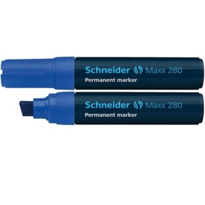 Marker permanentny ścięty 4-12mm SCHNEIDER MAXX 280 niebieski /SR128003/