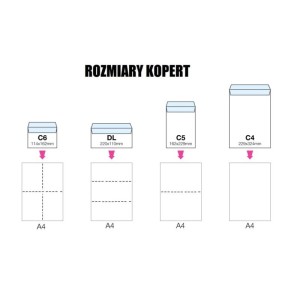 Koperta biała dl sk okp 45x90 50szt
