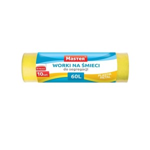 Worki na śmieci 60L LDPE MASTER do segregacji żółte 10szt. /s224/