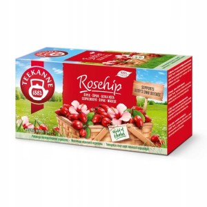 Herbata ziołowa kopertowana TEEKANNE ROSEHIP dzika róża z hibiskusem z zawieszką 20szt.