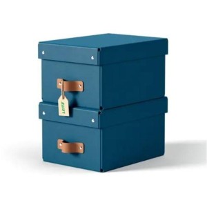 Pudło LEITZ PURO uniwersalne małe A5 200x150x280mm granatowe 2szt. /61470068/