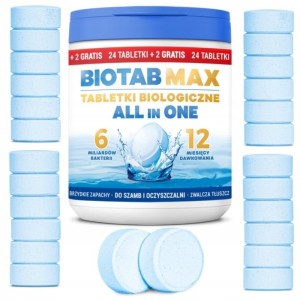 Tabletki biologiczne/do szamba BIOTABMAX ALL IN ONE 26szt. /BIO-TAB-MAX-24+2/