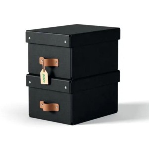 Pudło LEITZ PURO uniwersalne małe A5 200x150x280mm czarne 2szt. /61470095/