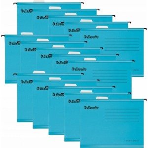 Teczka zawieszkowa A4 z boczkami i szyldzikiem SPIRAL 230g niebieska /950503/