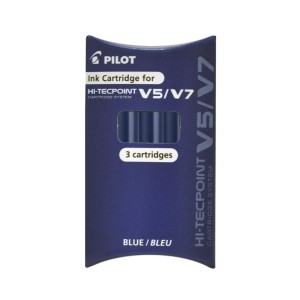 Nabój do cienkopisu PILOT HI-TECPOINT V5/V7 CARTRIDGE SYSTEM niebieski 3szt. /BXS-IC-L-S3/