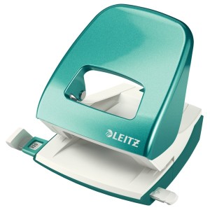 Dziurkacz duży metalowy LEITZ New Nexxt, 30 kartek turkusowy /50080051/