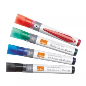 Marker suchościeralny okrągły NOBO LIQUID INK 4 KOLORY 4szt. /1902408/