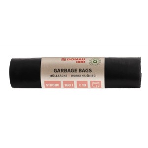 Worki na śmieci 160l LDPE 70µm DONAU ECO mocne czarne 10szt. /22021442-05/