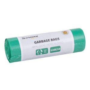 Worki na śmieci 120L LDPE 31µm DONAU HOME do segregacji szkło zielone 10szt. /22129732-02/