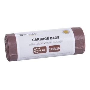 Worki na śmieci 120L LDPE 31µm DONAU HOME do segregacji BIO brązowe 10szt. /22129732-48/