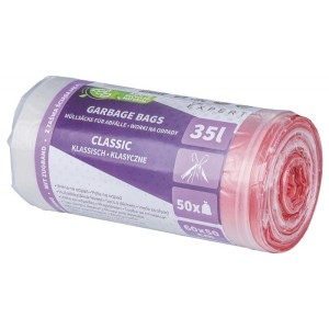 Worki na śmieci 35L LDPE 30µm DONAU EXPERT z taśmą transparentne 50szt. /22383313-90/