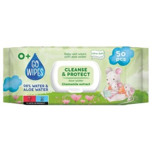 Chusteczki kosmetyczne nawilżane GOWIPES dla dzieci z aloesem i rumiankiem 50szt. /BS-GW-657135/