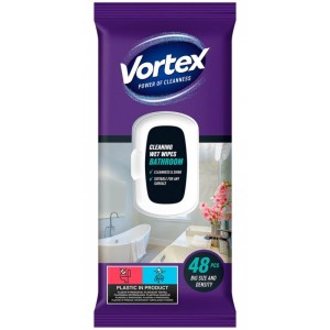 Chusteczki nawilżane VORTEX do łazienki z klapką 48szt. /BS-VR-641233/