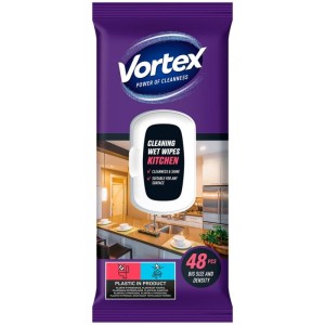 Chusteczki nawilżane VORTEX do kuchni z klapką 48szt. /BS-VR-641257/