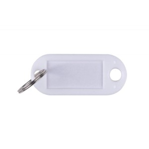 Zawieszka do kluczy Q-CONNECT 50x22mm biała 1szt. /KF02695/