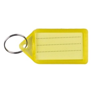 Zawieszka do kluczy Q-CONNECT 55x30mm żółta 1szt. /KF10479/