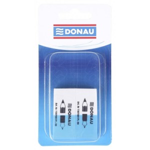 Gumka do mazania dwustronna 41x18x11mm DONAU niebiesko-biała blister 2szt. /7307001-99/2B/