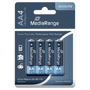Bateria alkaliczna AA LR06 1,5V MEDIARANGE PREMIUM MIGNON AA blister 4szt. /MRBAT104/